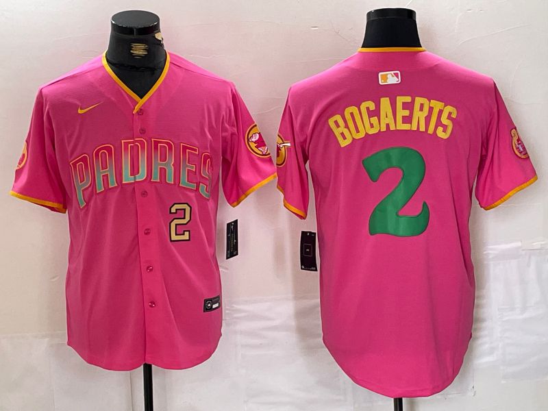 Men San Diego Padres #2 Bogaerts Pink Jointly 2024 Nike MLB Jersey style 13->san diego padres->MLB Jersey